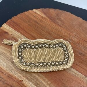 Miranda Small beaded clutch bag, vintage 50s made in Japan 6 x 3”
